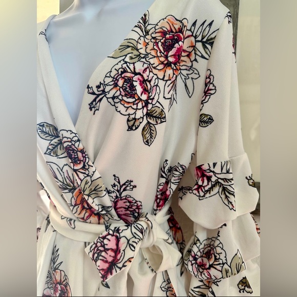 Maurices Ruffled Sleeve Floral Blouse - Picture 3 of 6